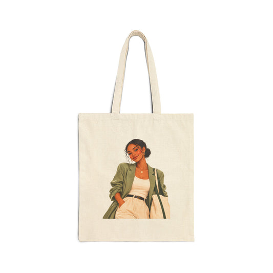 Stylish Teacher Canvas Tote Bag