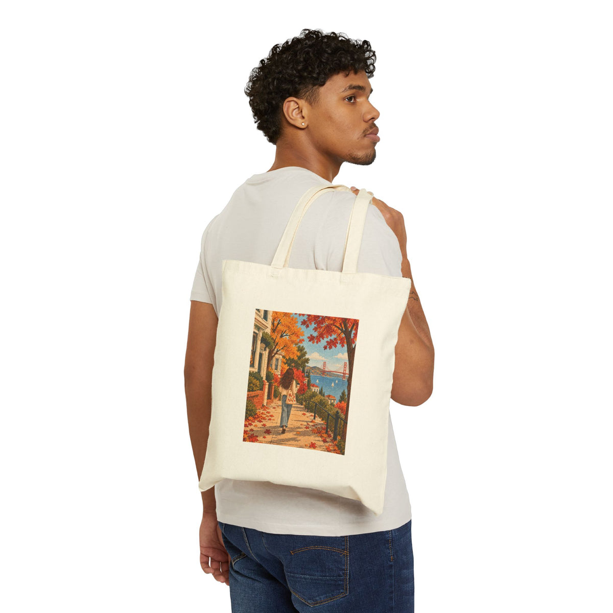 Autumn Walk Canvas Tote Bag