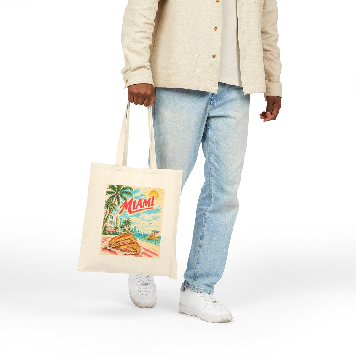 Miami Canvas Tote Bag