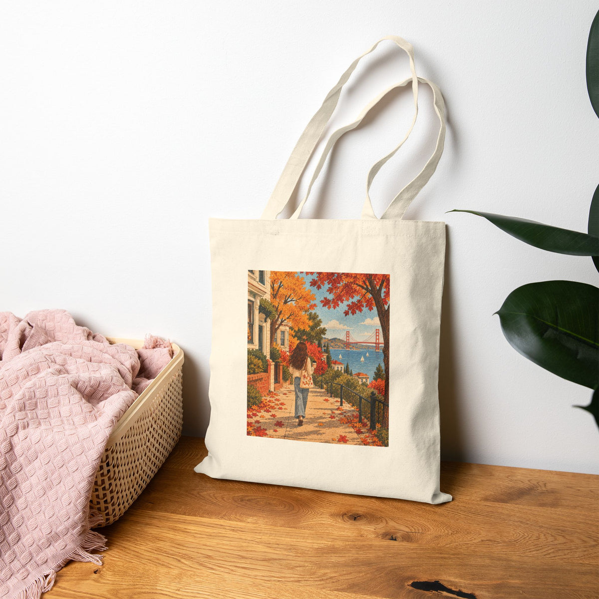 Autumn Walk Canvas Tote Bag
