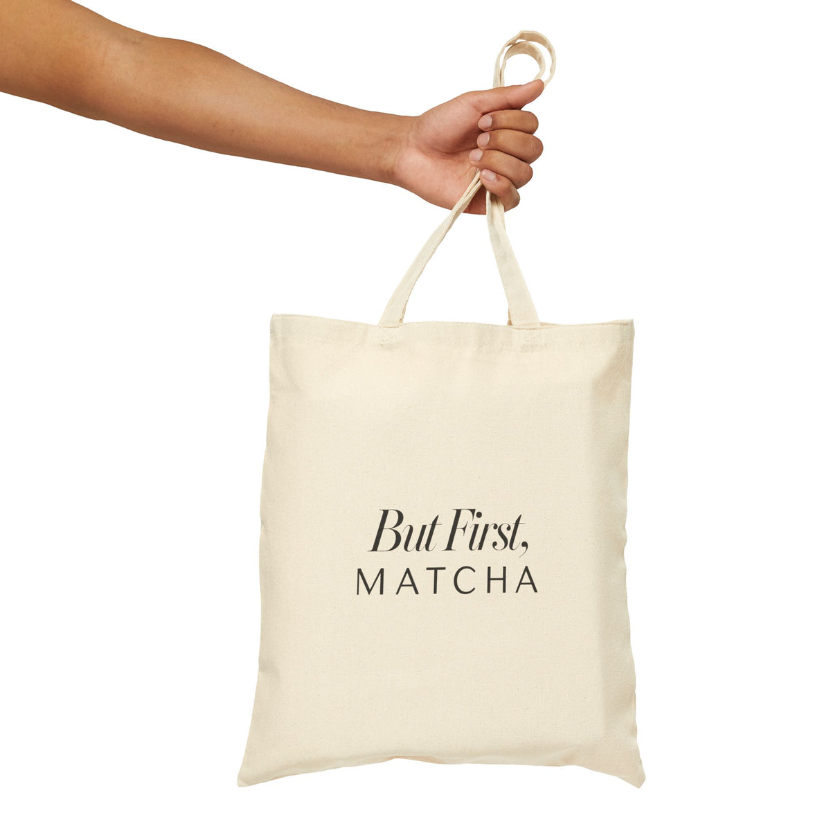 But First, Matcha Canvas Tote Bag