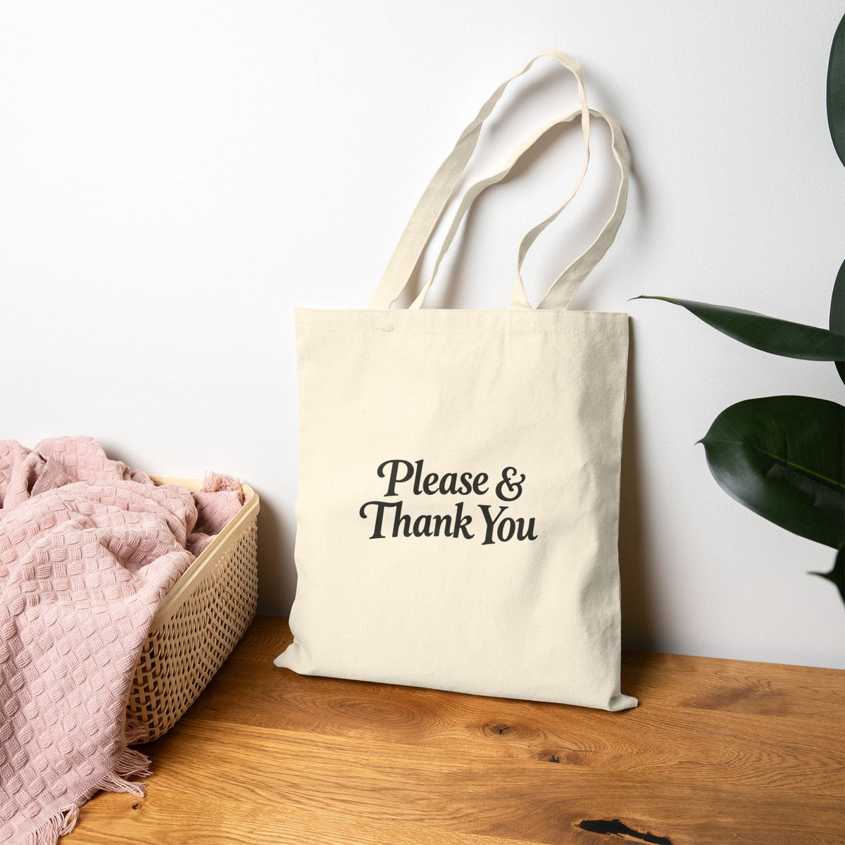 Please & Thank You Canvas Tote Bag