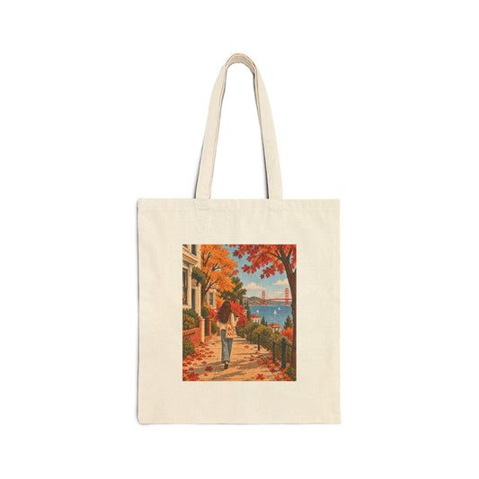 Autumn Walk Canvas Tote Bag