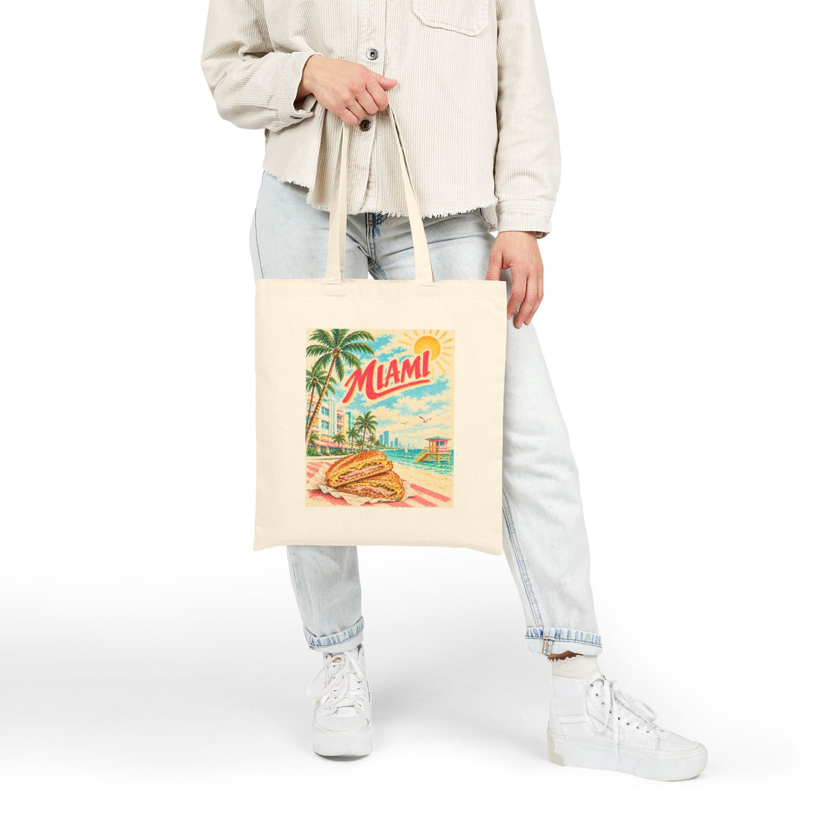 Miami Canvas Tote Bag