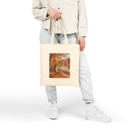The Autumn Stroll Canvas Tote Bag
