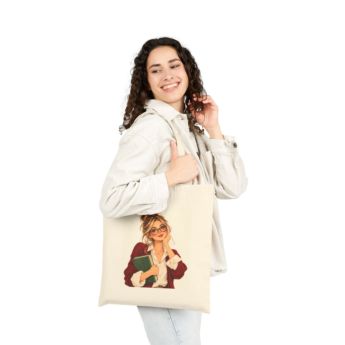 Bookish Teacher Canvas Tote Bag