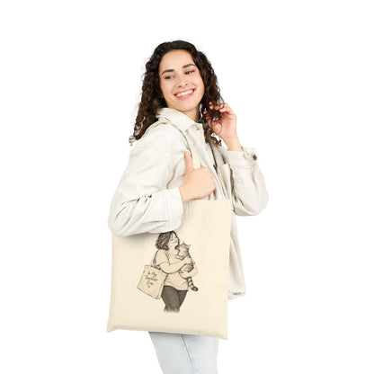 Cat-Loving Teacher Canvas Tote Bag