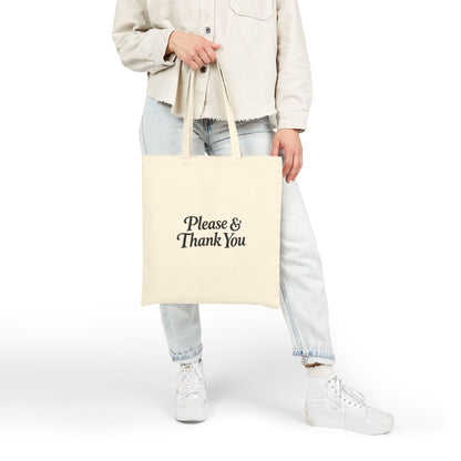 Please & Thank You Canvas Tote Bag