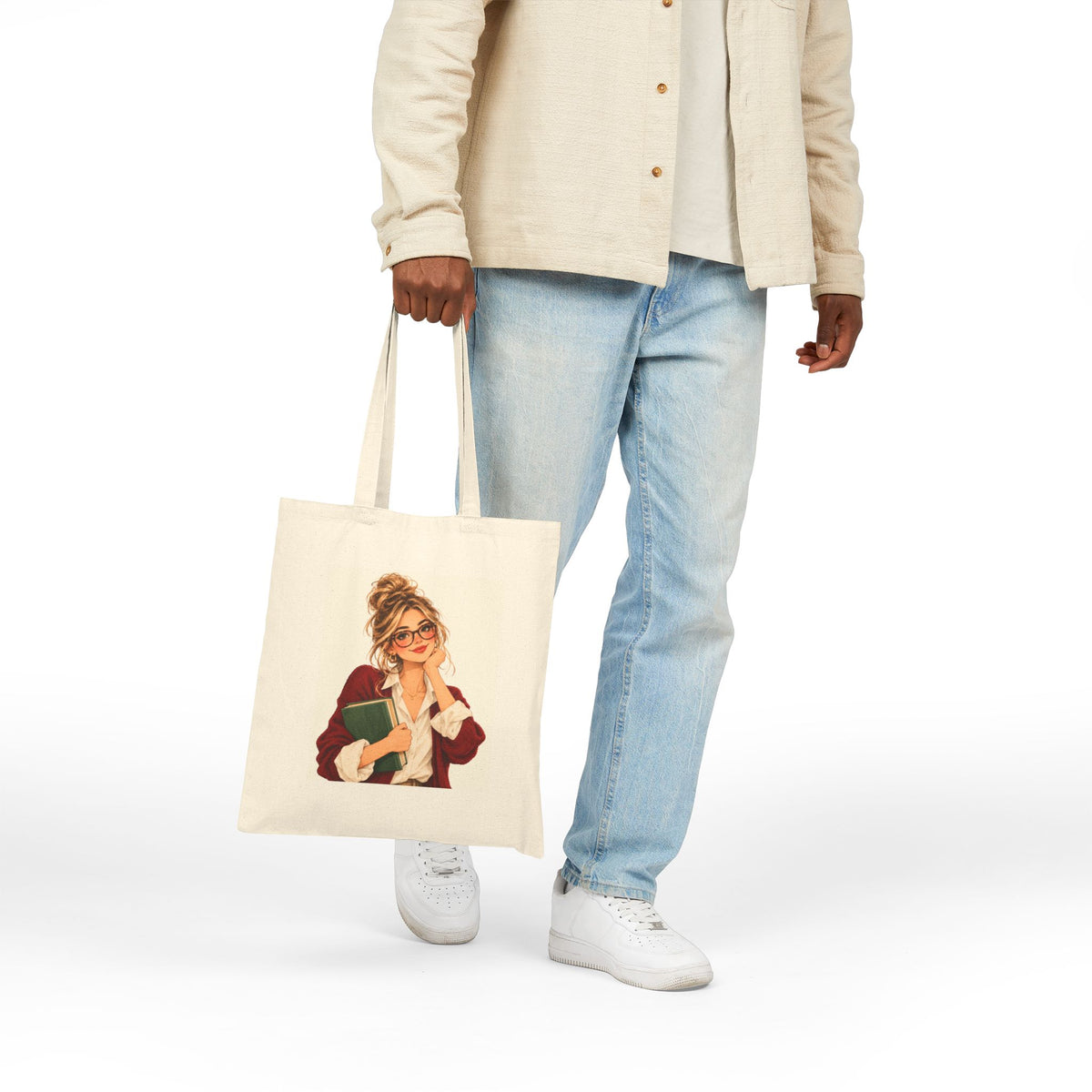 Bookish Teacher Canvas Tote Bag
