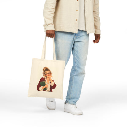 Bookish Teacher Canvas Tote Bag
