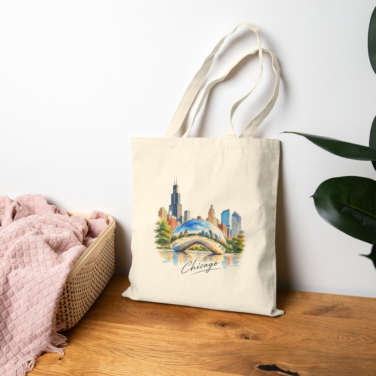 Chicago Canvas Tote Bag