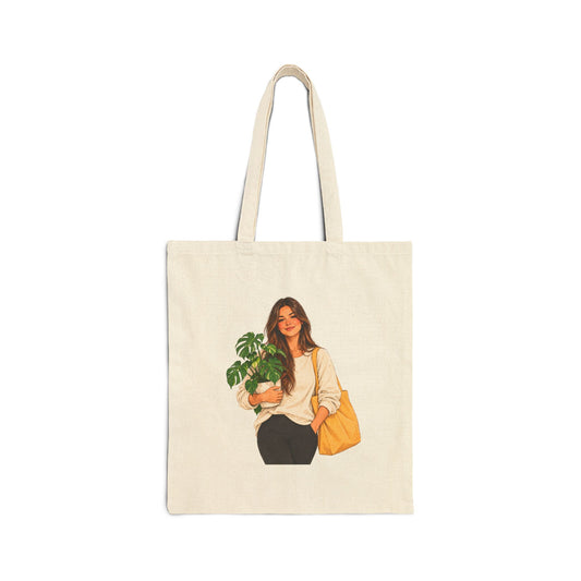 Plant-Loving Teacher Canvas Tote