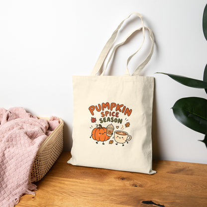 Pumpkin Spice Season Canvas Tote Bag