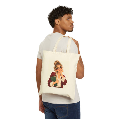 Bookish Teacher Canvas Tote Bag