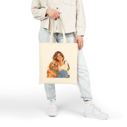Dog-Loving Teacher Canvas Tote Bag