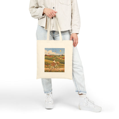 Autumn Bicycle Ride Canvas Tote Bag