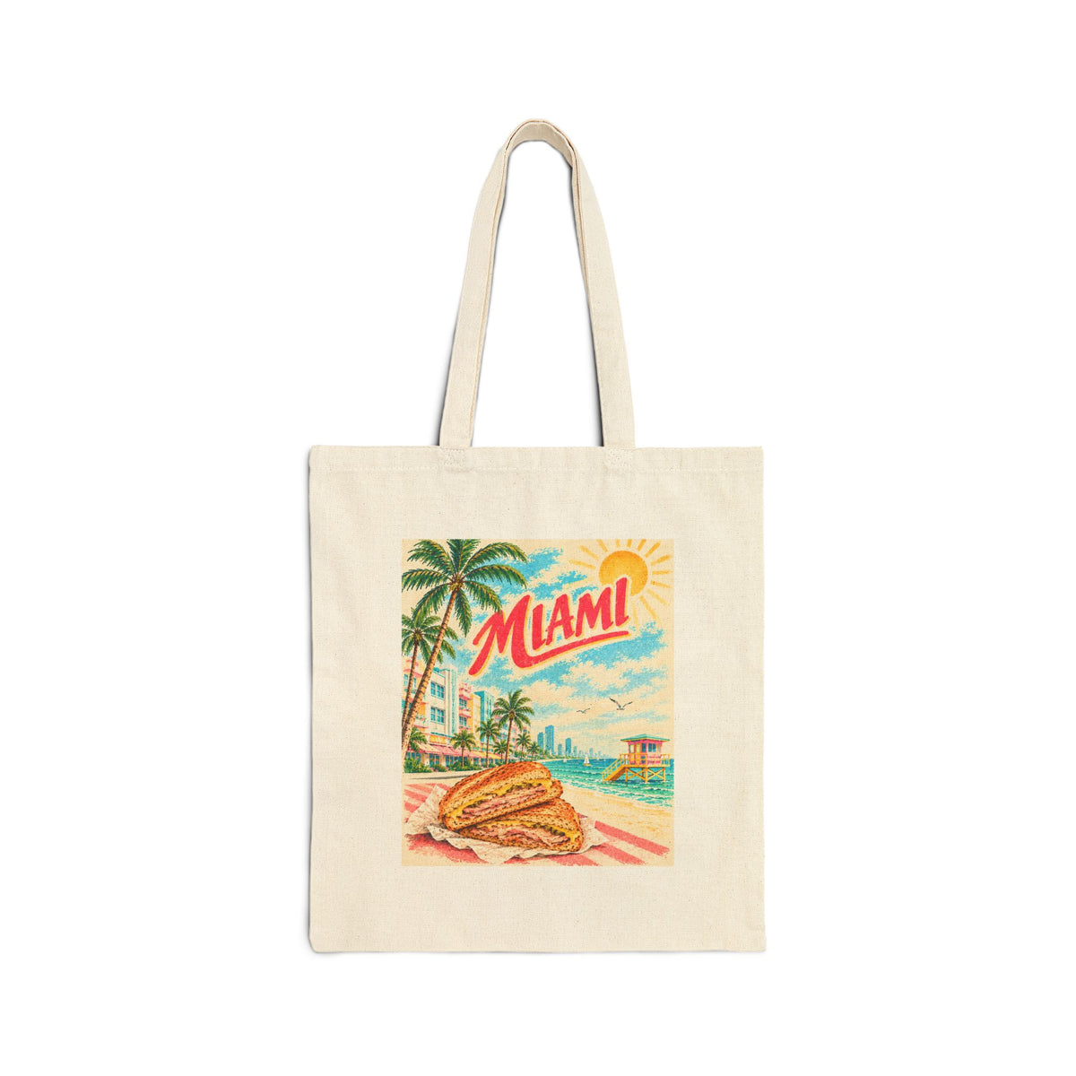 Miami Canvas Tote Bag