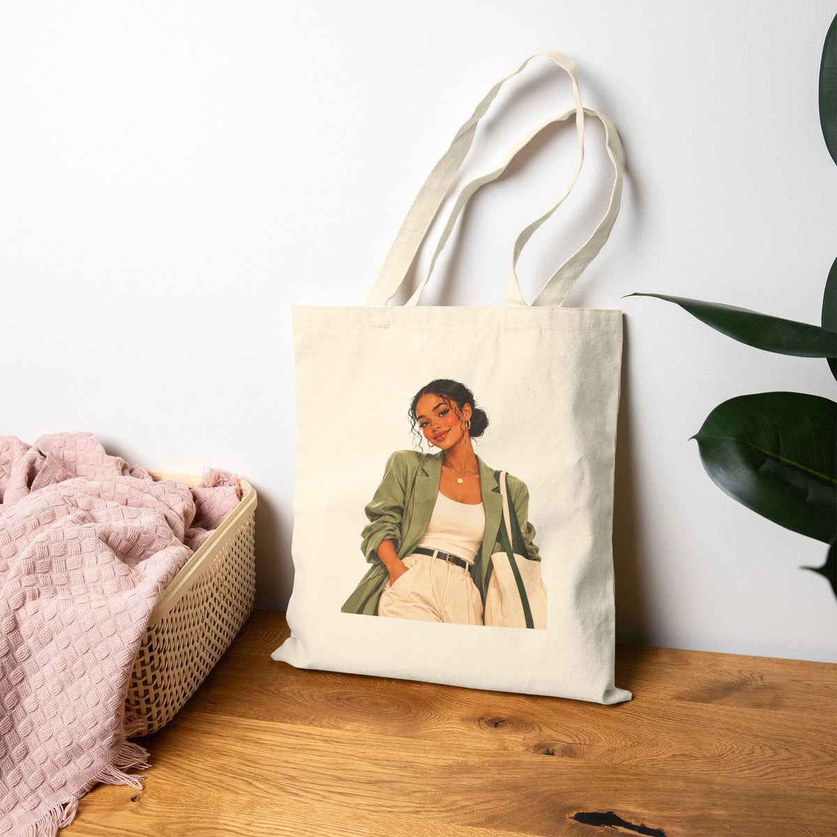 Stylish Teacher Canvas Tote Bag