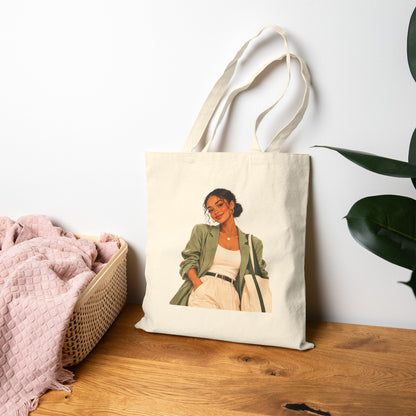 Stylish Teacher Canvas Tote Bag