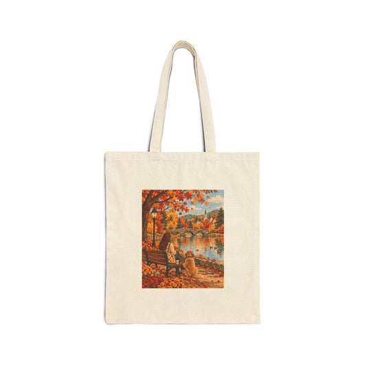 The Autumn Stroll Canvas Tote Bag