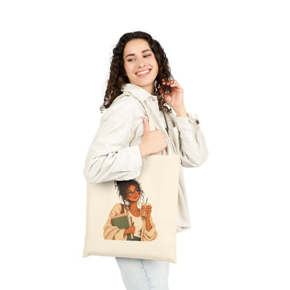 Coffee-Loving Teacher Canvas Tote Bag