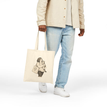 Cat-Loving Teacher Canvas Tote Bag