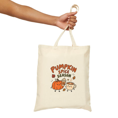 Pumpkin Spice Season Canvas Tote Bag