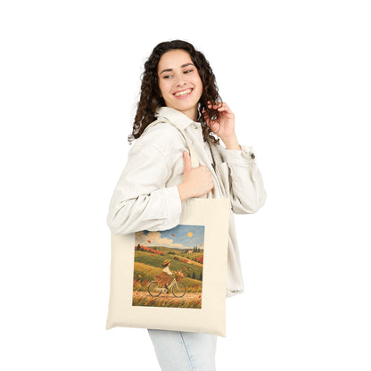 Autumn Bicycle Ride Canvas Tote Bag
