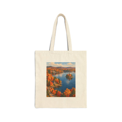 Autumn Lake Canvas Tote Bag