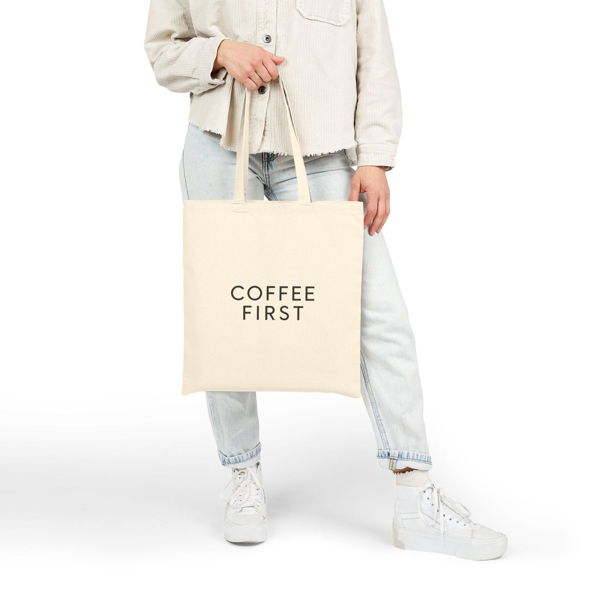 Coffee First Canvas Tote Bag