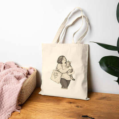Cat-Loving Teacher Canvas Tote Bag