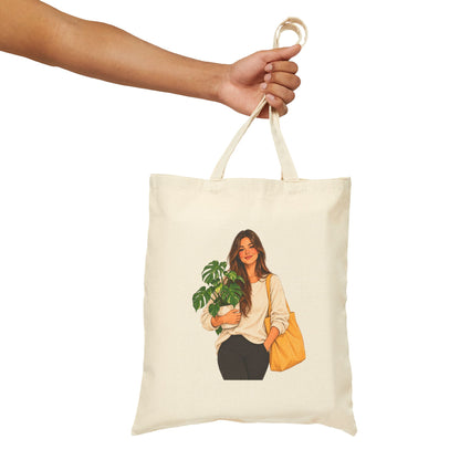 Plant-Loving Teacher Canvas Tote