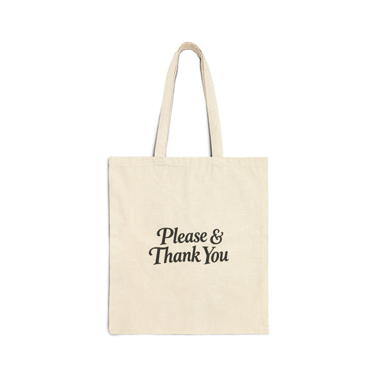 Please & Thank You Canvas Tote Bag