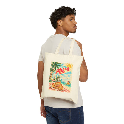 Miami Canvas Tote Bag